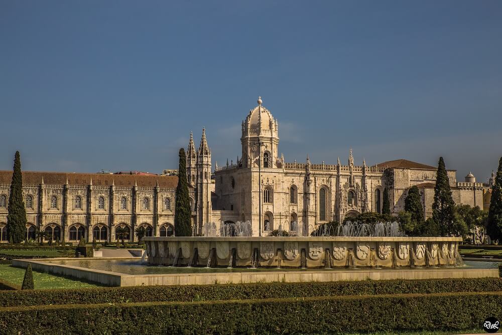 Jerónimos Monastery in Lisbon's district of Belém, the birthplace of the Pastel de Nata.