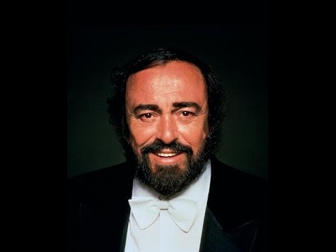 A picture of the famous classical music singer Luciano Pavarotti