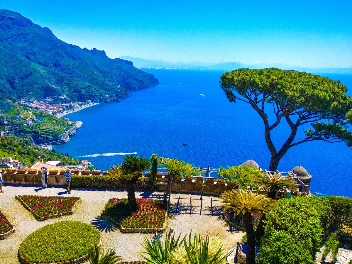 Ravello Villa Rufolo view of gardens