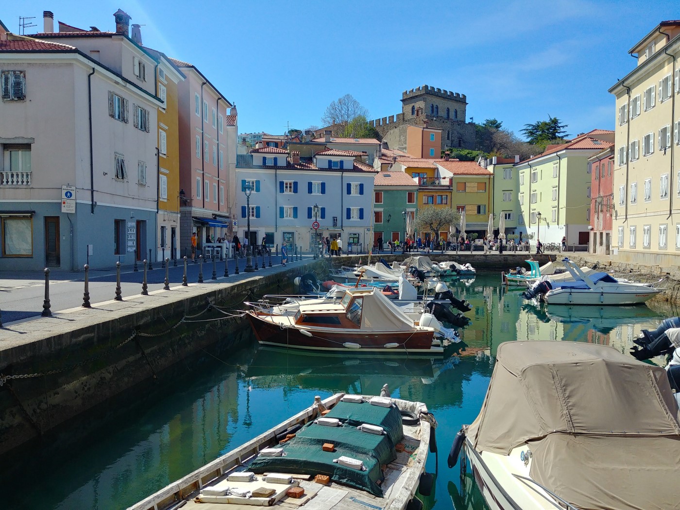 Muggia Waterfront Area with a View of the Castle