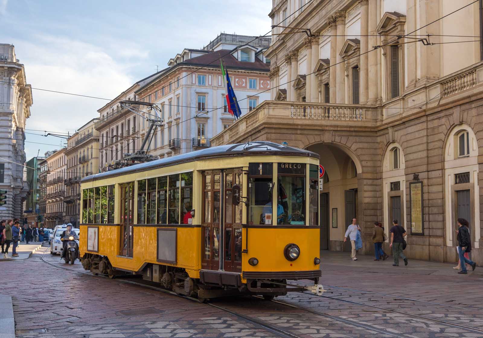 Taking the Tram in Milan to get around