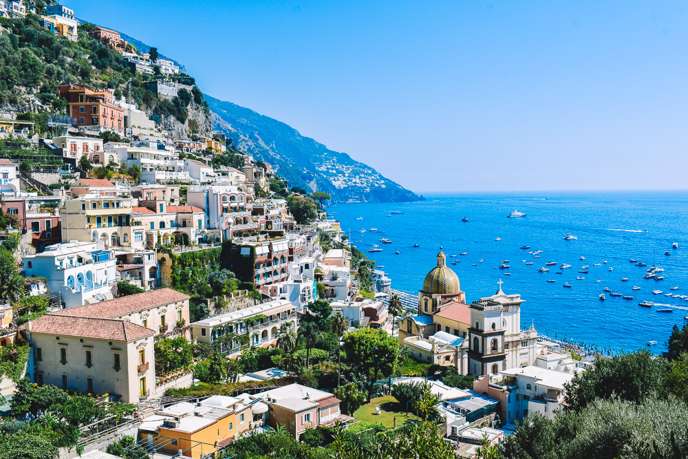 The view over Positano from the second viewpoint