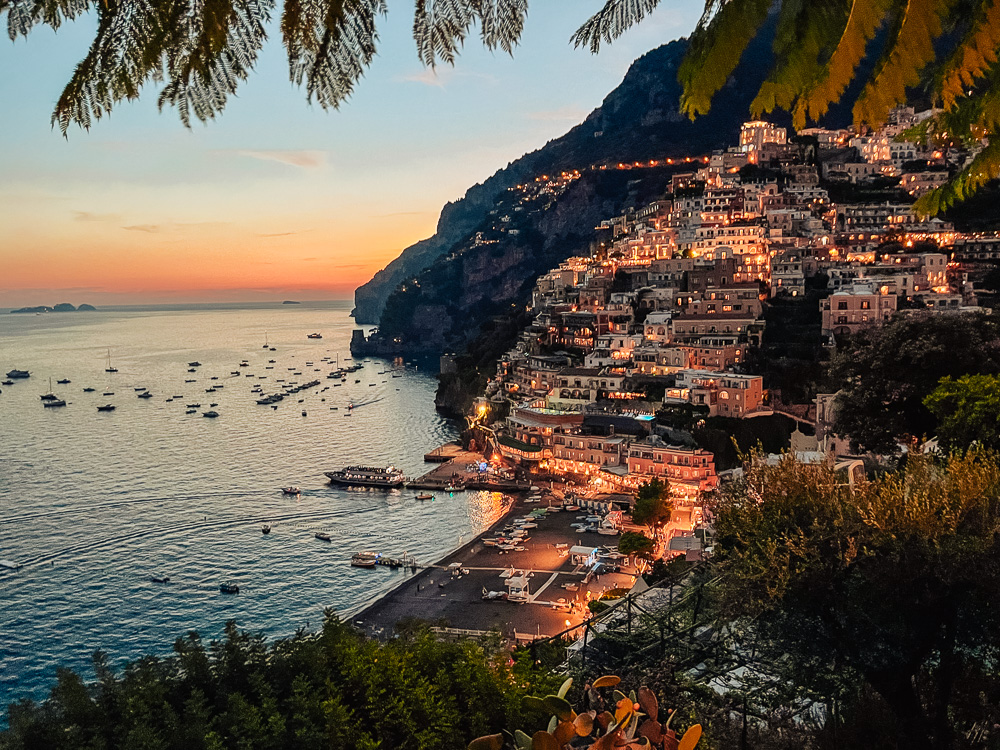 Positano at sunset