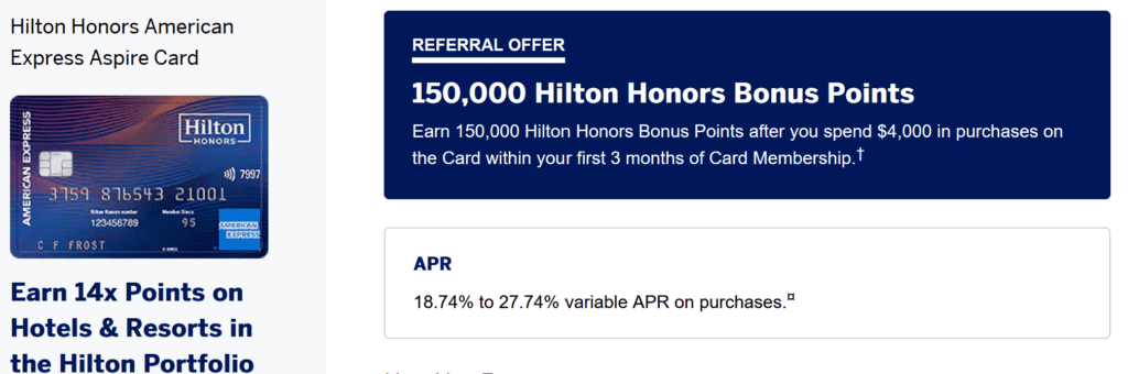 Hilton Honors Aspire American Express Card