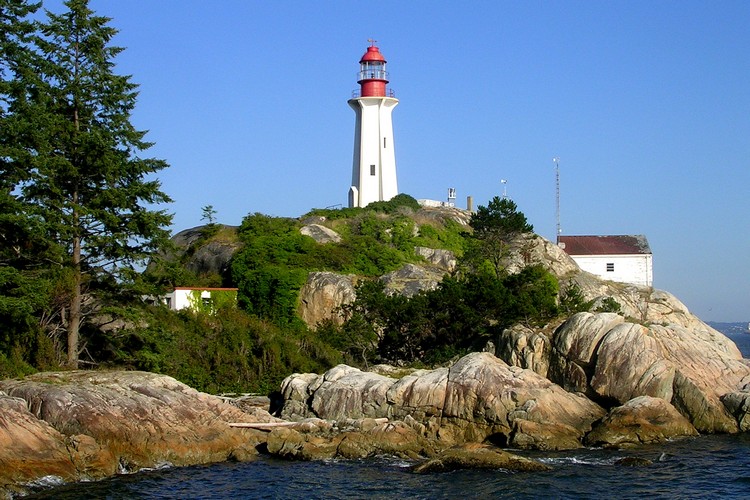 The lighthouse at Lighthouse Park in West Vancouver