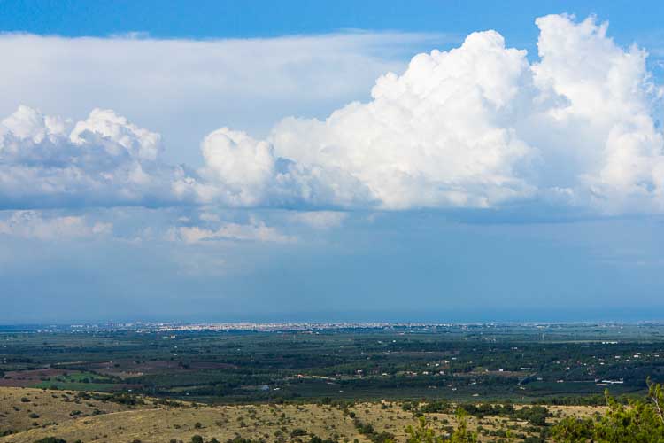 Sky and clouds at Castel del Monte