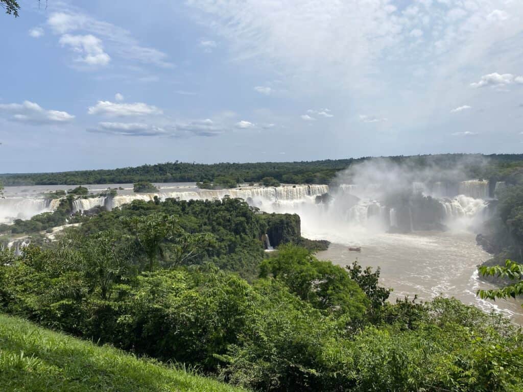 View of Iguazu Falls from the Brazil side on one day tour