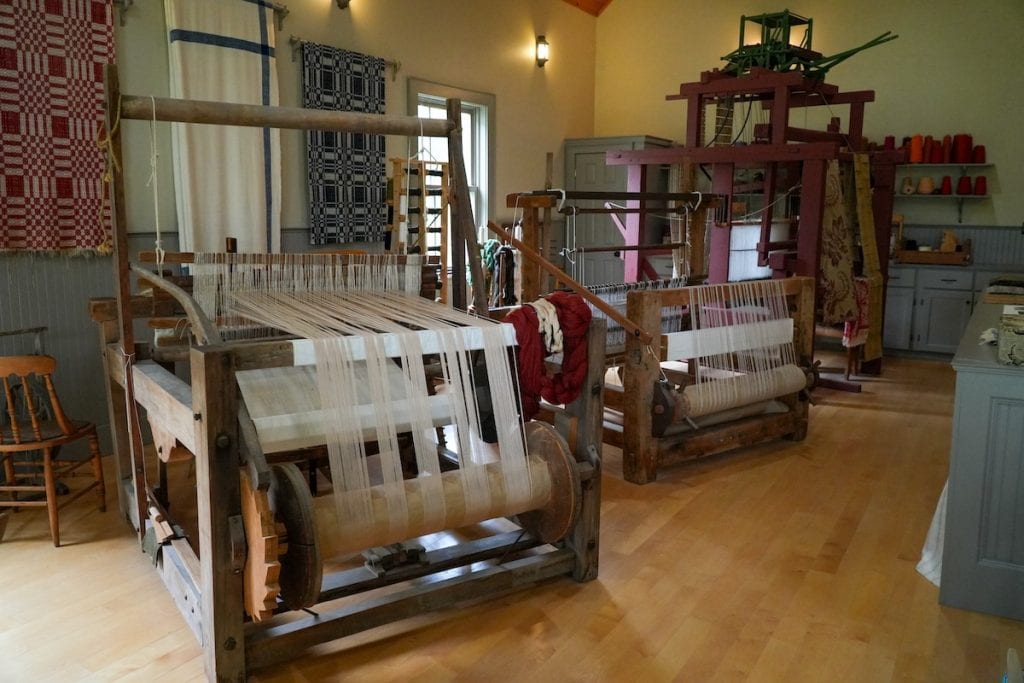 Loom machines at Lang Pioneer Village.