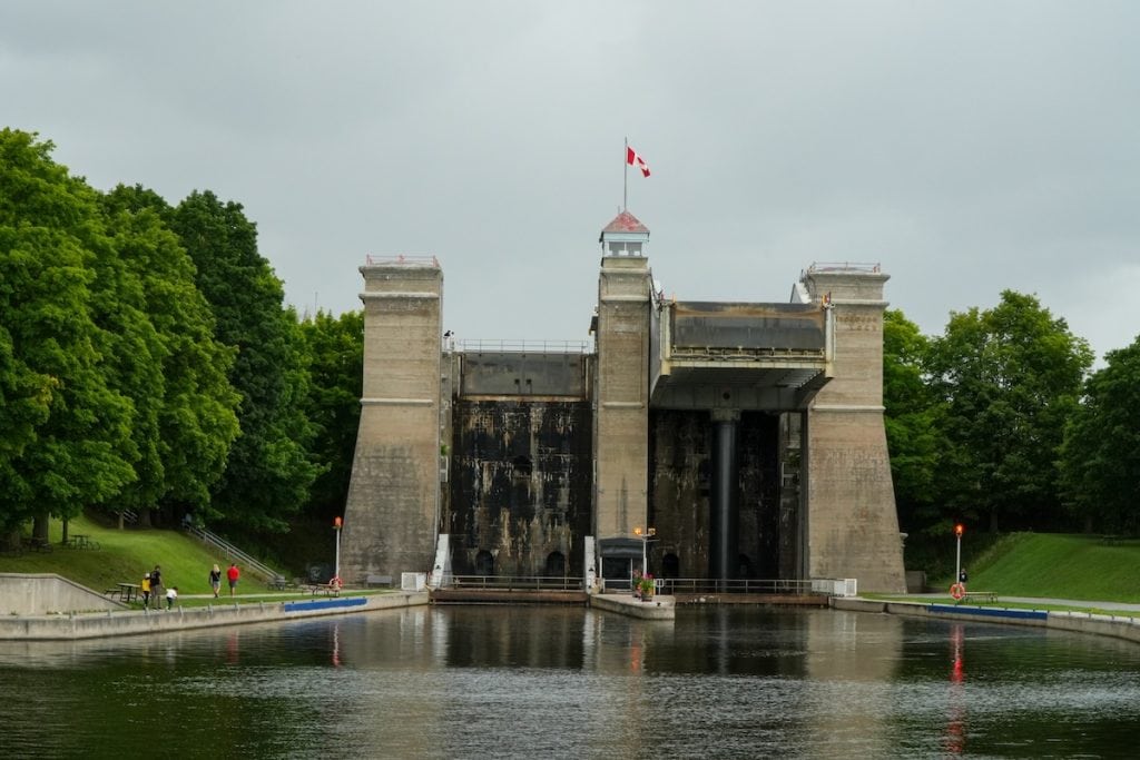 The historic Peterborough Lift Lock.