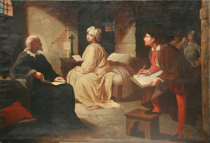 Beatrice Cenci in prison by artist Achille Leonardi (nineteenth century)