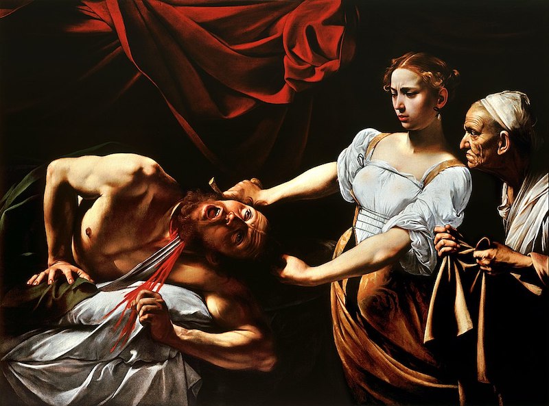 Caravaggio, Judith Beheading Holofernies (1598-1599). Image from Wikimedia Commons