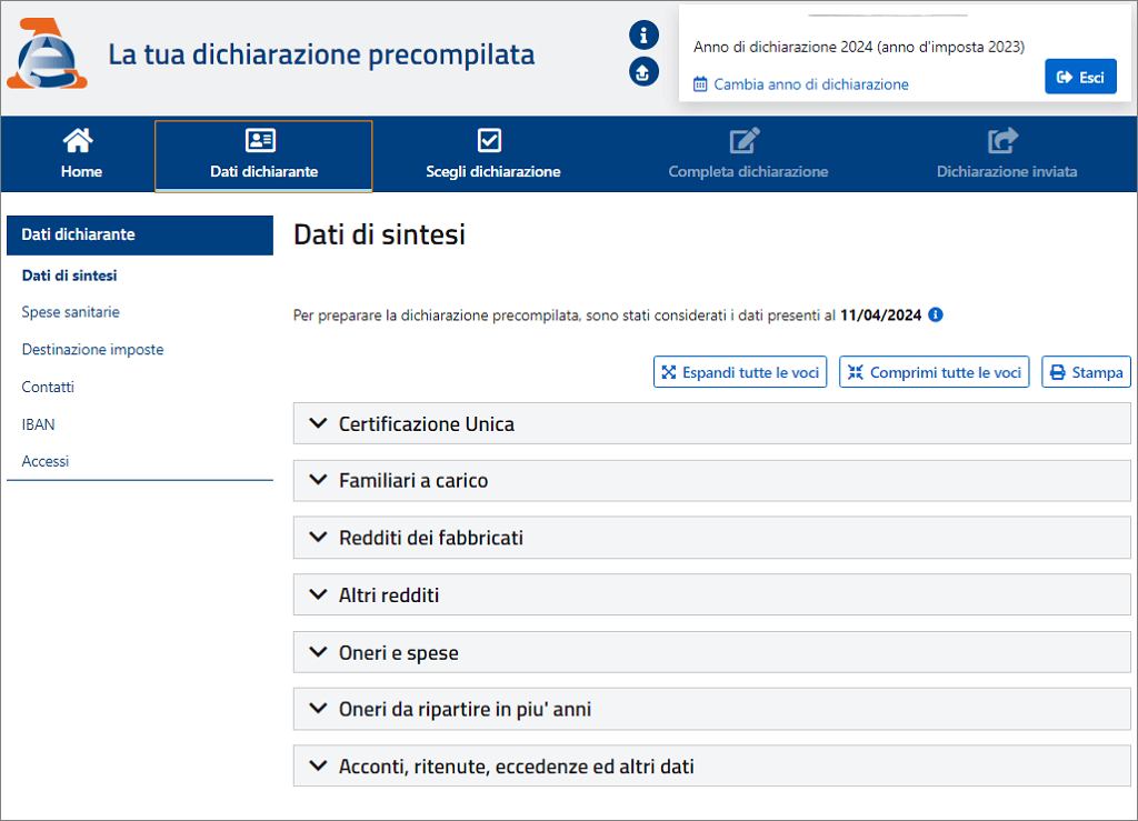 Review the declaration for 730 module filing