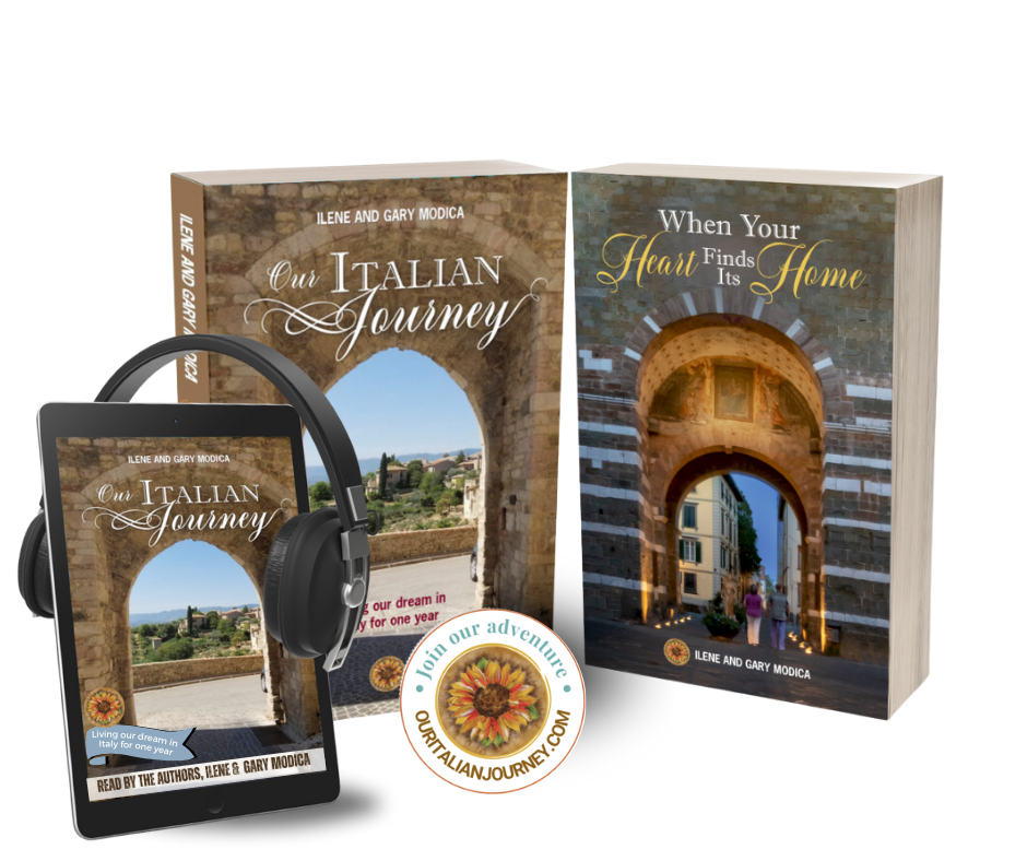 Books by Ilene and Gary Modica: Our Italian Journey, When Your Heart Finds Its Home, and audiobook. ouritalianjourney.com