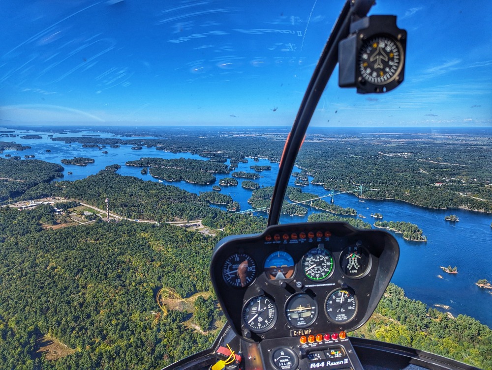 Views of the Thousand Islands from a Helicopter