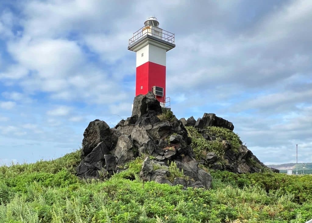 Lighthouse on Rishiri Island in summer