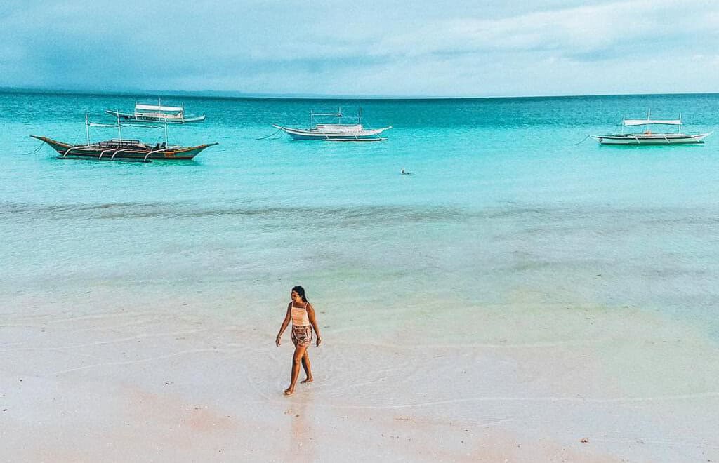 Bantayan Island, Philippines, with clear turquoise waters