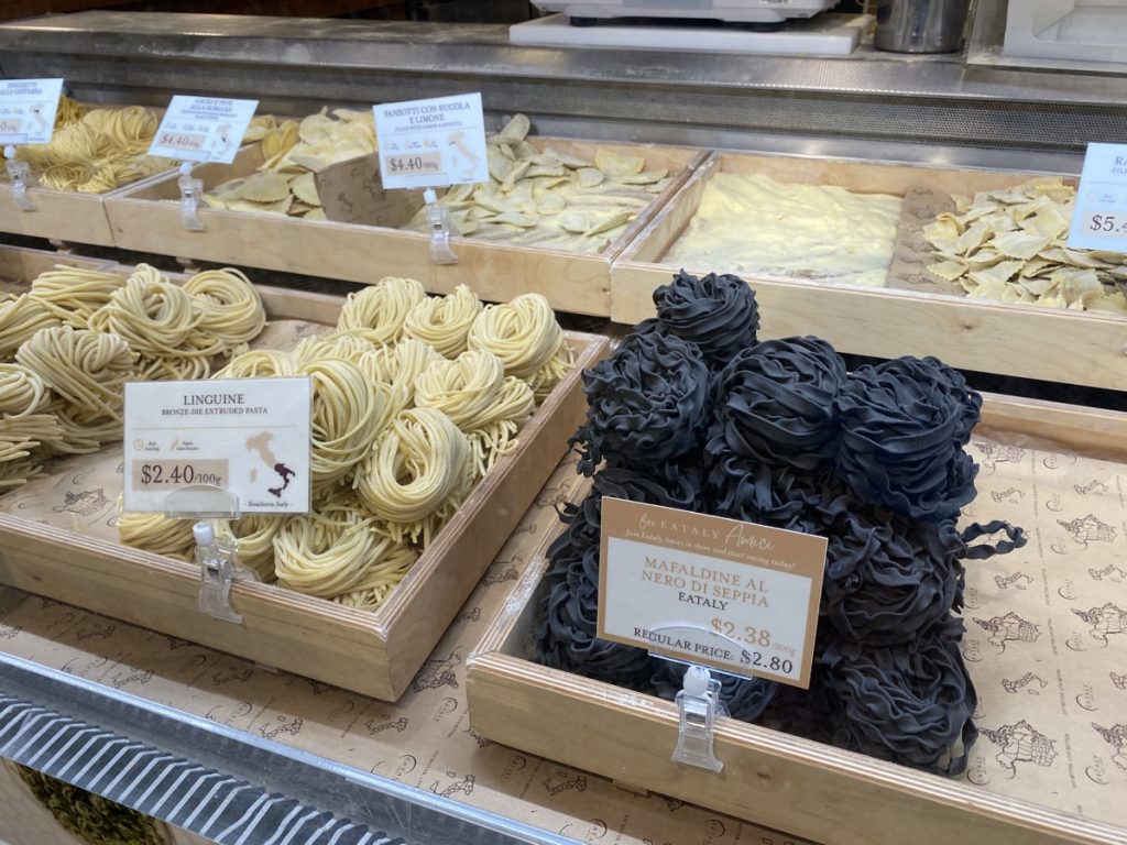 Delicious fresh pasta at Eataly in Toronto