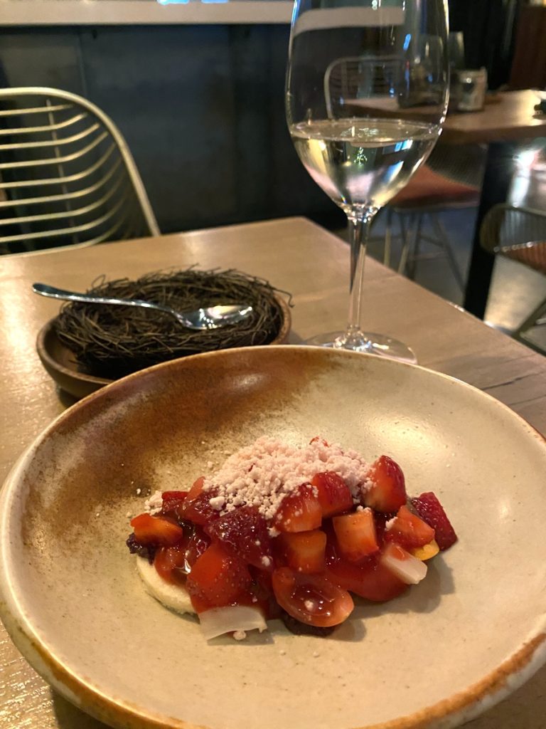 Variations of strawberry dish at Ration: Beverly