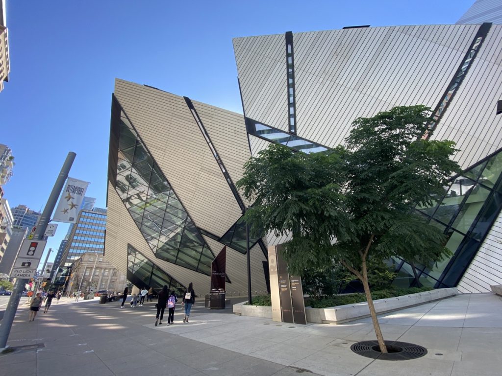 The exterior of the Royal Ontario Museum (ROM) in Toronto