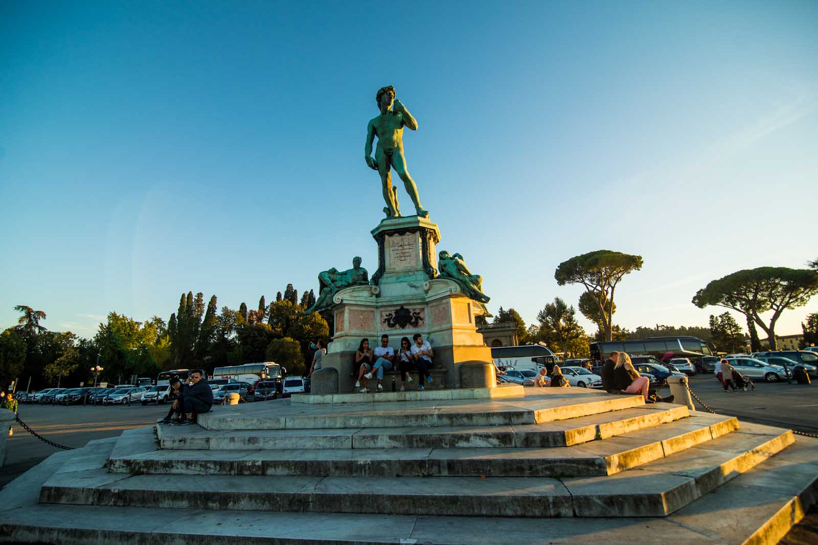 View of Florence city from Michel Angelo square on the hill.