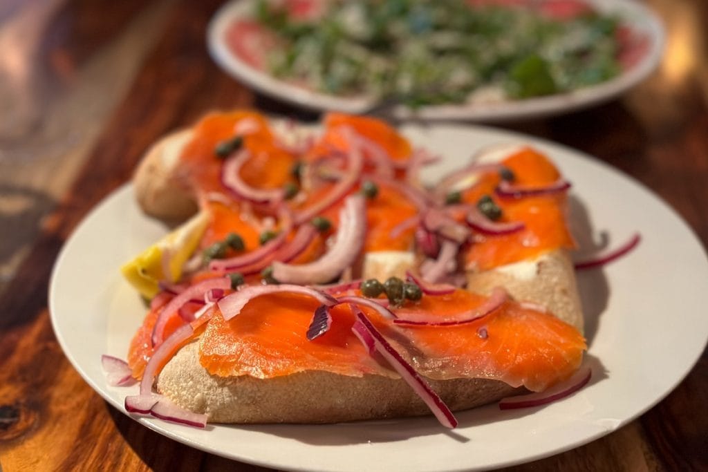 Smoky Sunset Bruschetta at Respect is Burning Supperclub.