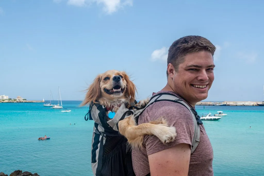 Jeremy Storm and Ranger Storm by the sea in Otranto, Italy