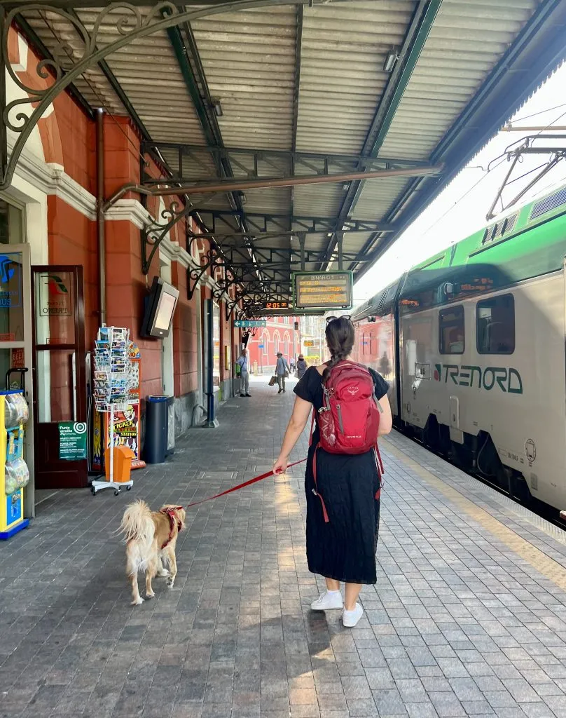 Kate Storm and Ranger Storm at the Trenord train station in Como, Italy