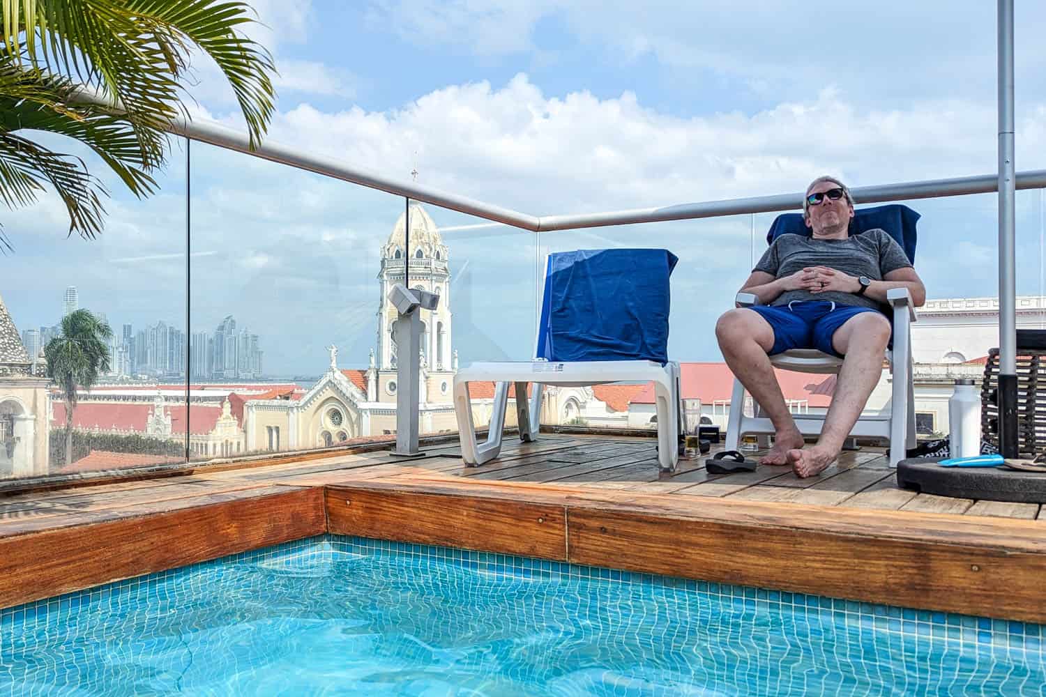 Pete Chilling on the Rooftop