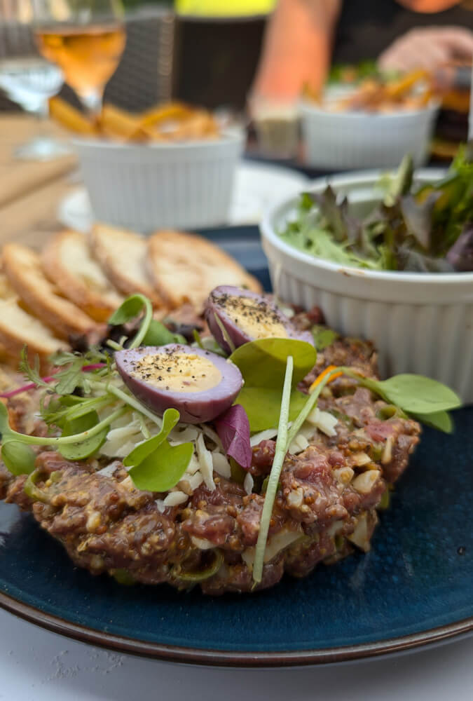 Beef Tartare at Vignoble Rivière du Chêne's Restaurant :: I've Been Bit! Travel Blog