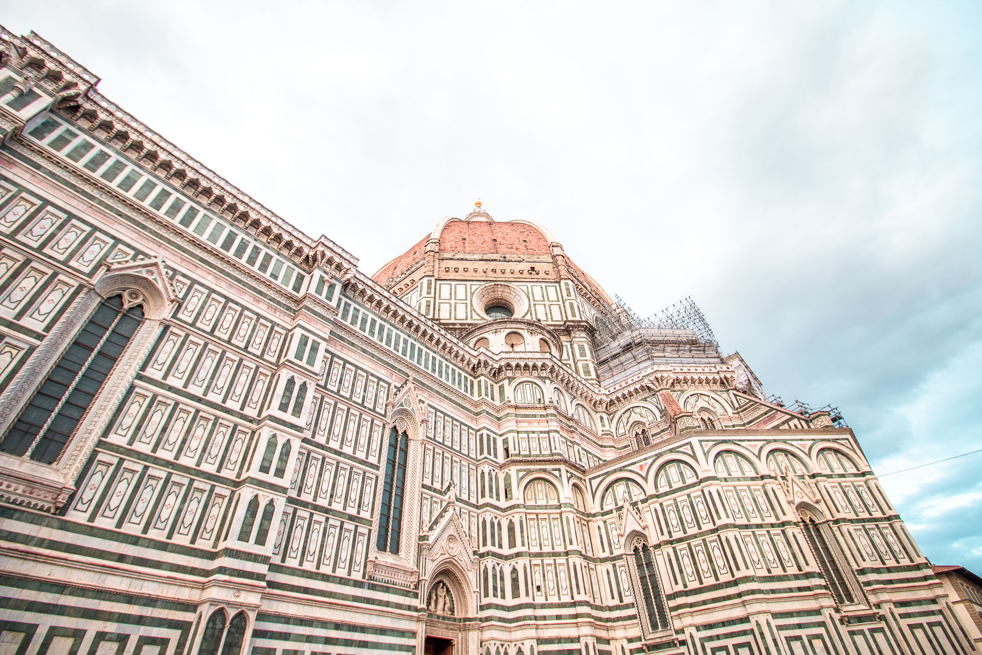 A close-up view of the Cathedral in Florence, a top destination in Italy.