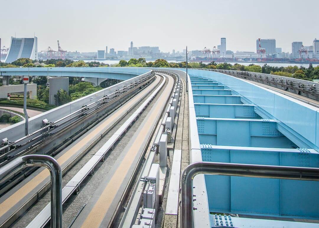 Train tracks in Odaiba, Tokyo