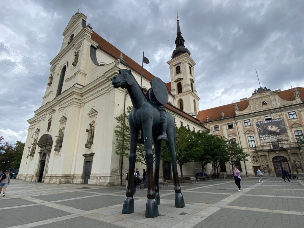 Equestrian Statue of Margrave Jobst of Luxembourg in Brno, Czech Republic