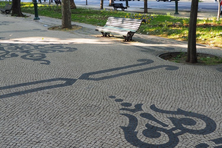 Sidewalk in Lisbon, Portugal