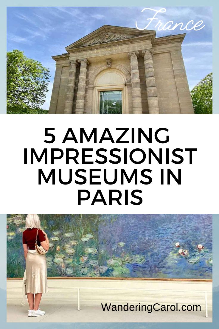 Two photos of Impressionist museums in Paris.