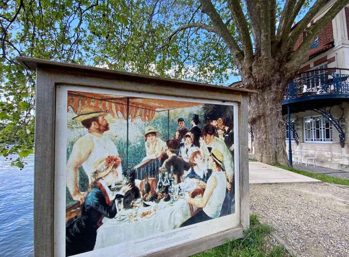 Reproduction of Luncheon of the Boating Party on the Island of Impressionists near Paris.