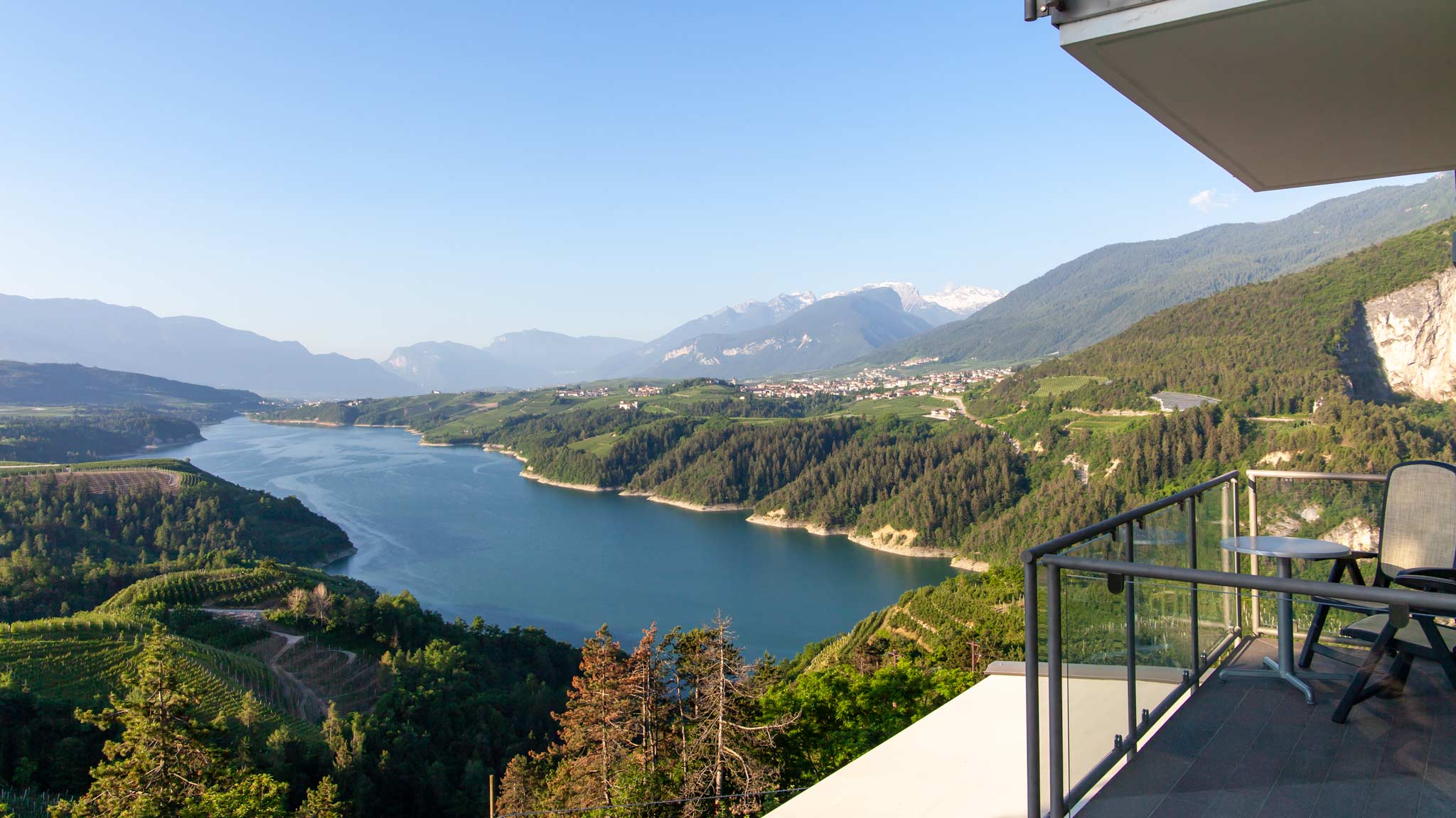 Incredible views from Hotel Viridis overlooking the lake