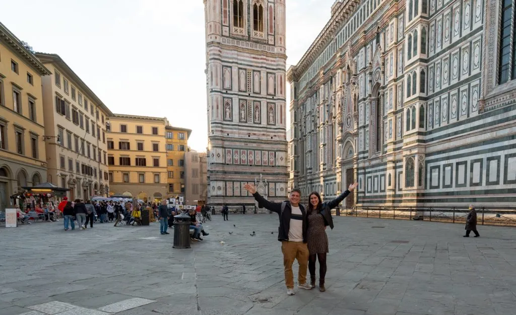 Kate Storm and Jeremy Storm visiting the Duomo in Florence, Italy