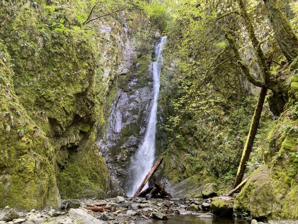 Niagara Falls waterfall in Goldstream Provincial Park on Vancouver Island