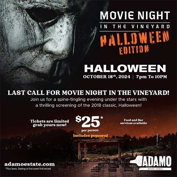 ToDoOntario - Adamo Estate Winery, Movie in the Vineyard, Halloween