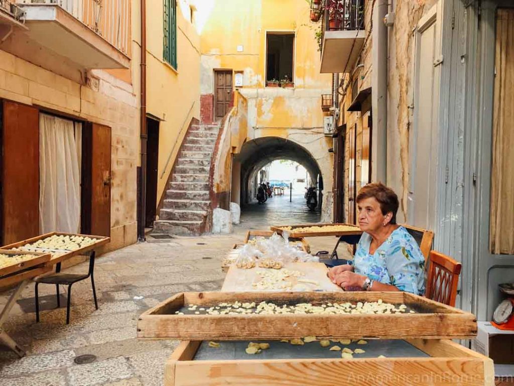 Making pasta in Bari, Italy