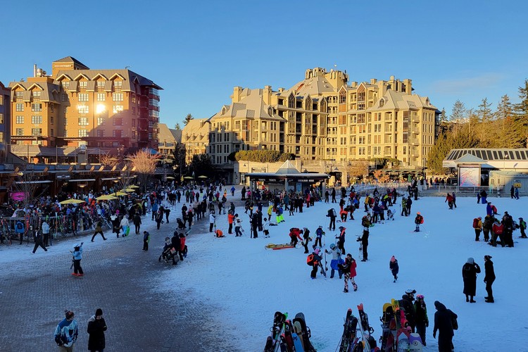 Whistler Village at sunset