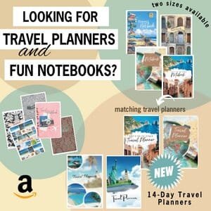 Fun 14-day travel planners and notebooks designed by Ilene Modica are available on Amazon.com - ouritalianjourney.com