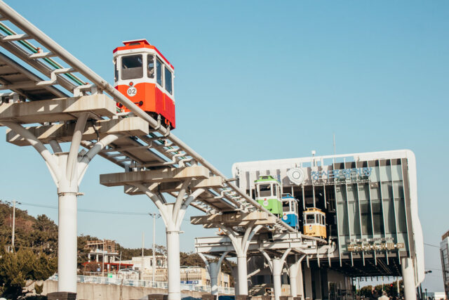 Haeundae Blueline Park Sky Capsule Busan Korea