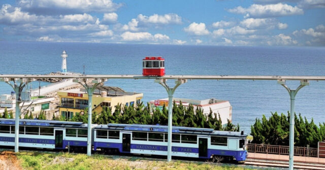 Haeundae Blueline Park Sky Capsule & Beach Train in Busan, Korea