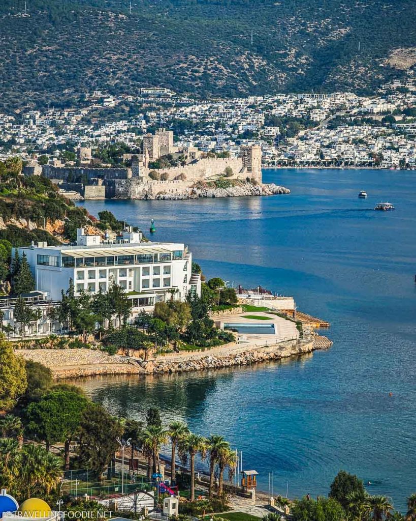 Turkish coat with Bodrum Castle