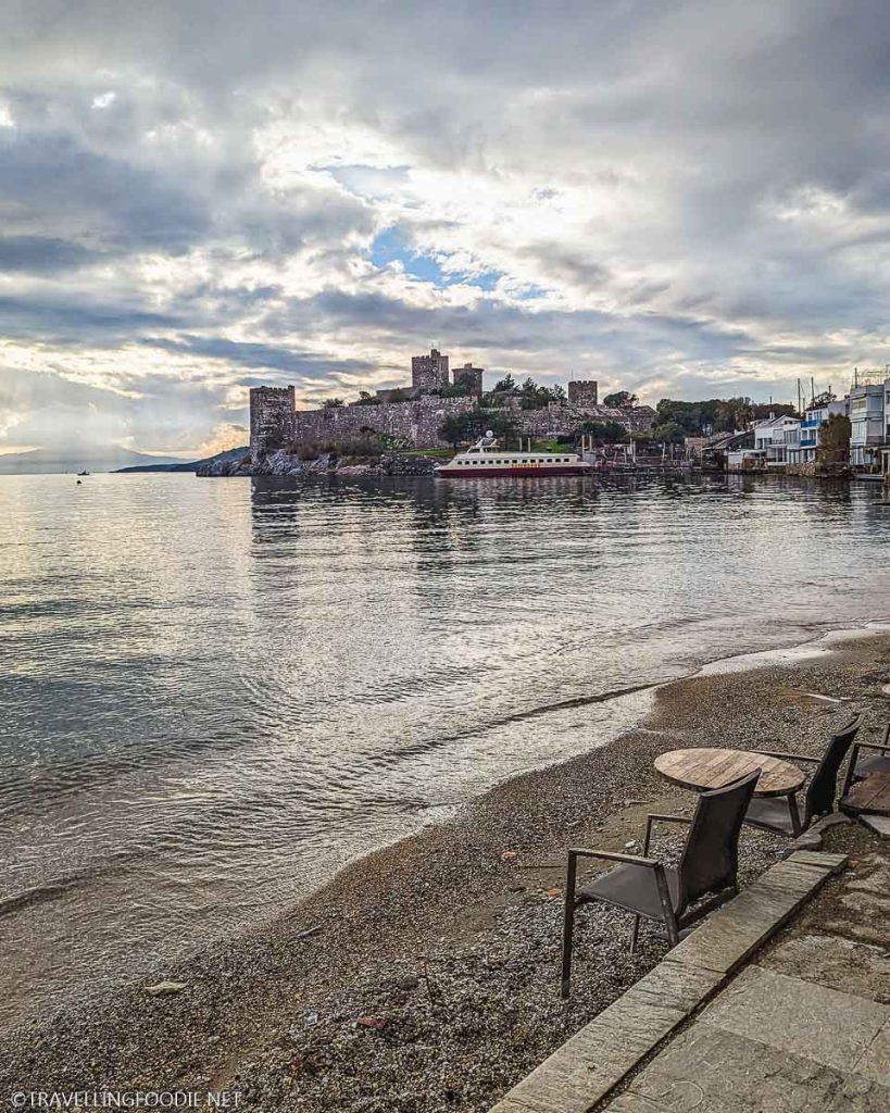 The Castle of St Peter by the beach in Bodrum