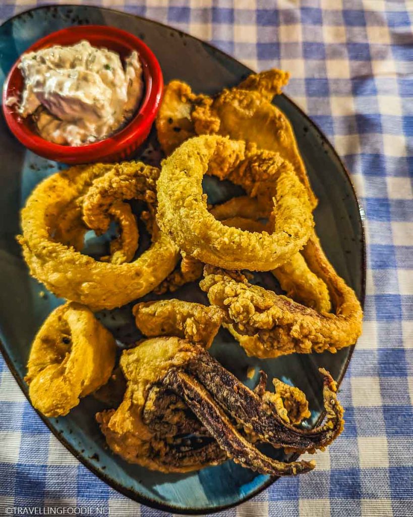 Fried Seafood at Dinc Restaurant and Cafe in Bodrum, Turkiye