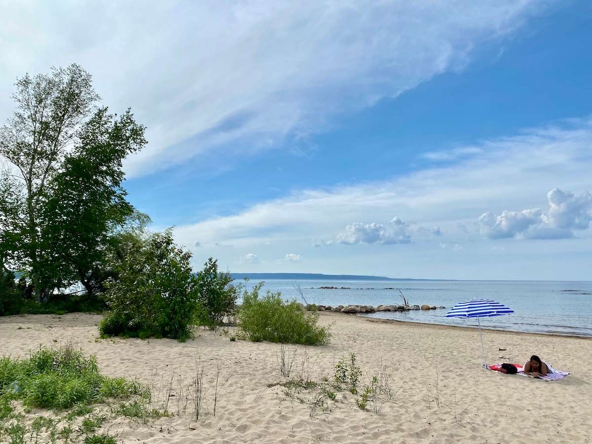 The edge of Christie Beach.