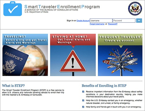 Smart Traveler Enrollment Program, American travel registry, travel safety, travel tips