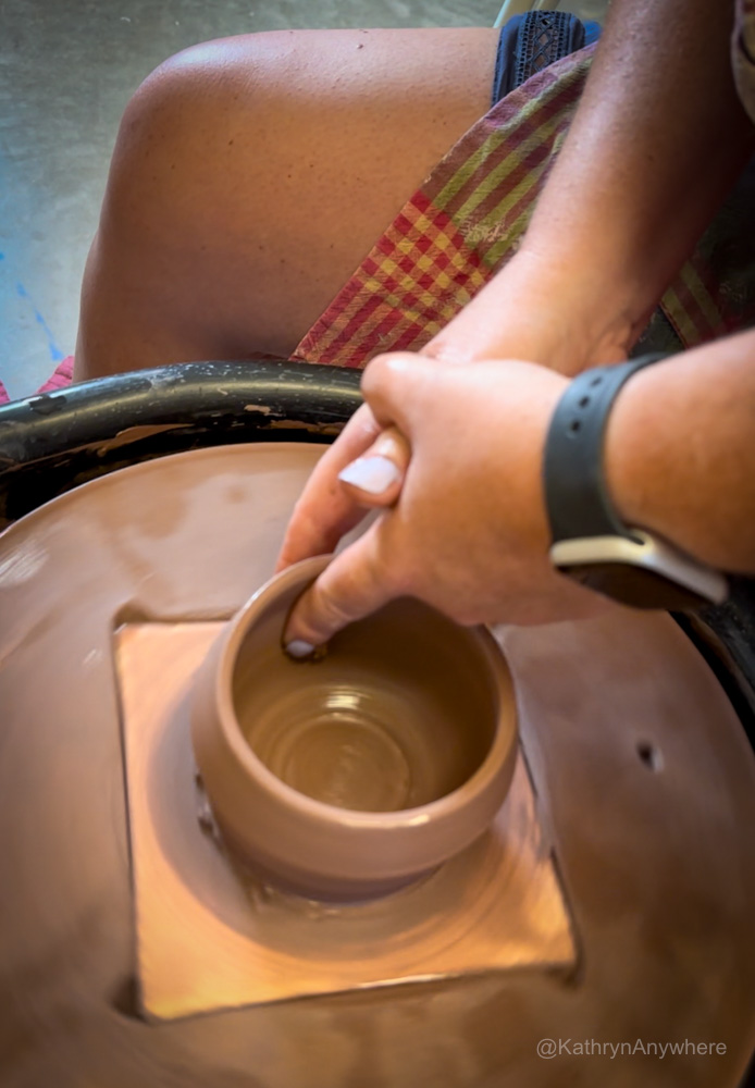 Wonky Frog Studios mug on the pottery wheel Blyth Ontario